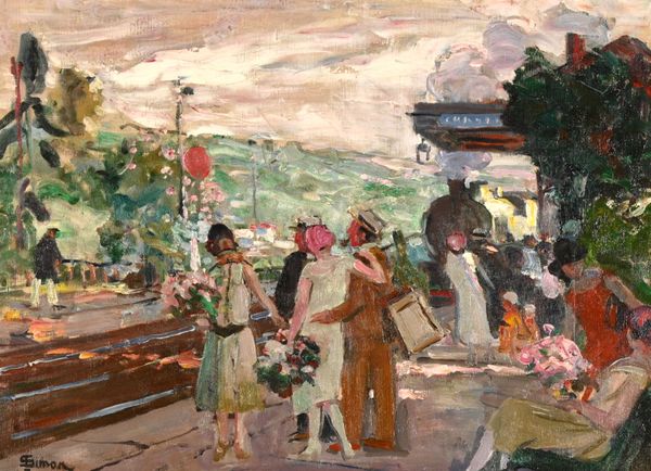 Lucien SIMON (1861-1945) "l'Atelier aux champs, la gare de Chaville"