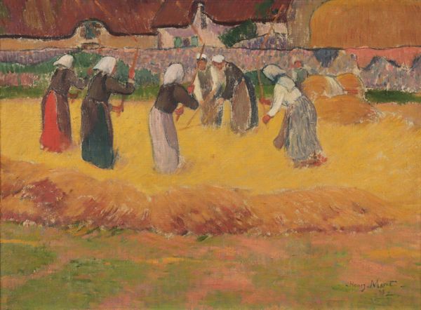 Henry MORET (1856-1913) « Batteuses au fléau » ou « Batteuses de blé »