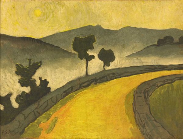 Paul SERUSIER (1864-1927) "Le chemin jaune, Châteauneuf du Faou" tempera sur toile monogrammée bas gauche 32x43