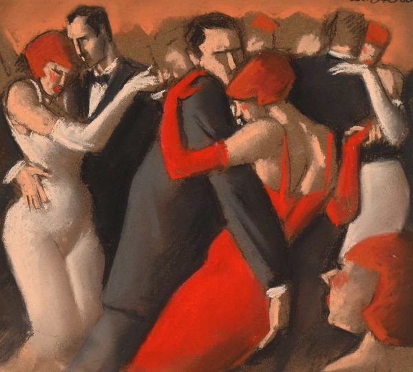 Mariano OTERO (1942-2019) "Le bal robe rouge"