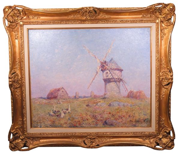 Ferdinand Loyen du PUIGAUDEAU (1864-1930) "Guérande, le moulin de Crémeur" huile sur toile 60 x 73 cm