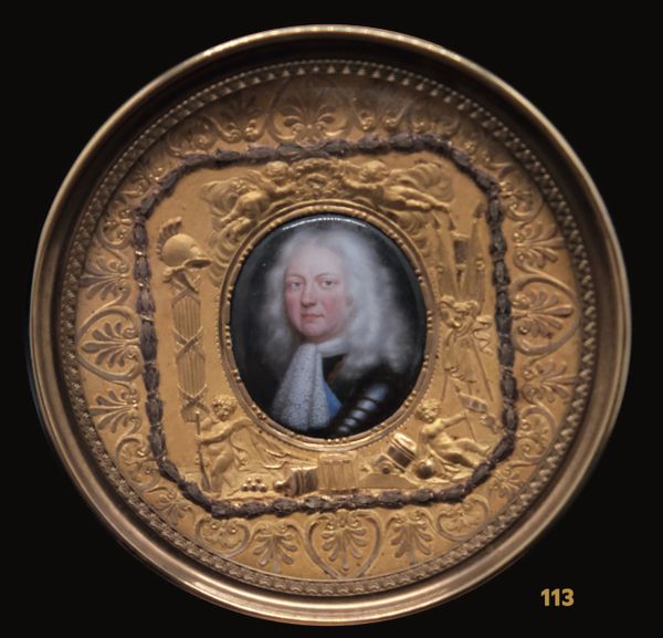 Jean PETITOT (1607-1691), attribué à. Ecole française du XVIIe siècle. « Portrait d’officier supérieur en cuirasse, portant l’ordre du Saint Esprit. »