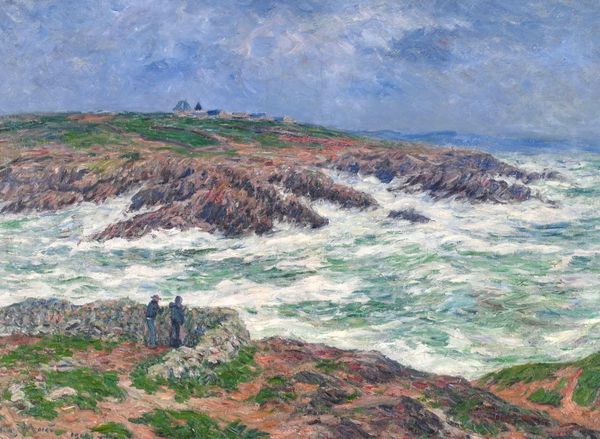 Henry MORET (1856-1913) "Gros temps côte de Bretagne"