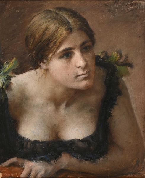 Jules BRETON (1827-1906) "Buste de jeune femme, étude"