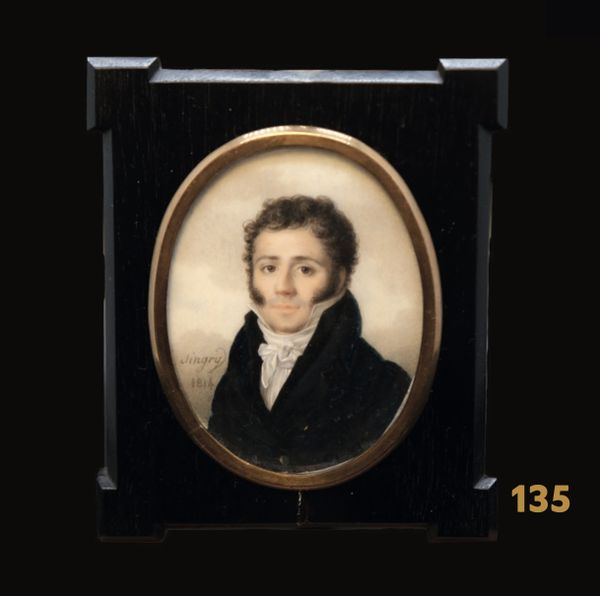 Jean Baptiste SINGRY (1782-1824), "Jeune homme aux favoris"