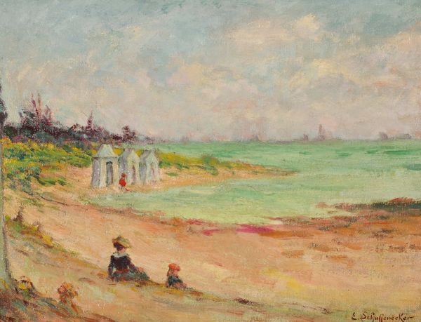 Claude Emile SCHUFFENECKER (1851-1934) "Scène de plage"