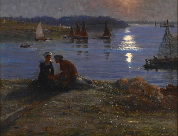 Alfred GUILLOU (1844-1926) "Romance au clair de lune"