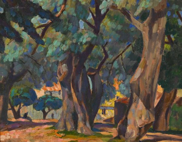 Adolphe BEAUFRERE (1876-1960) « Paysage aux grands arbres »
