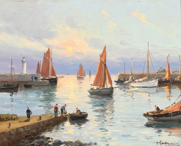 Emile GAUFFRIAUD (1877-1957) "Port Joinville, Ile d'Yeu"