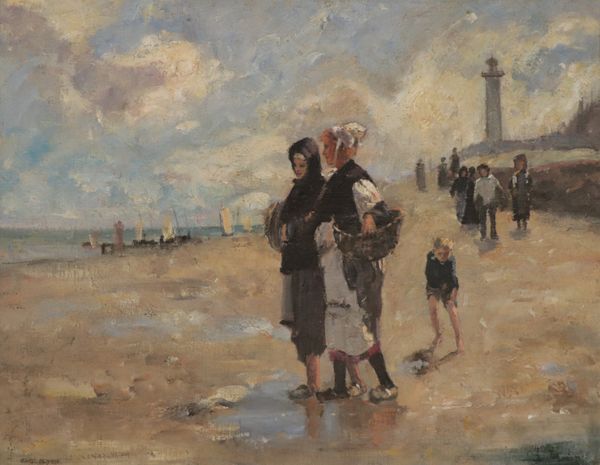 Anonyme  "Jeunes femmes sur la plage"