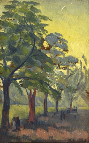 Emile BERNARD (1868-1941) "Paysage à Pont-aven" hsc marouflée sur isorel sbd 55x33